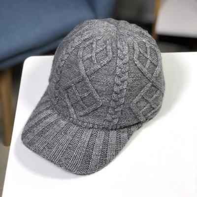 China COMMON Women Knitted Striped Winter Hip Hop Twisted Casual Warm Adjustable Baseball Caps for sale