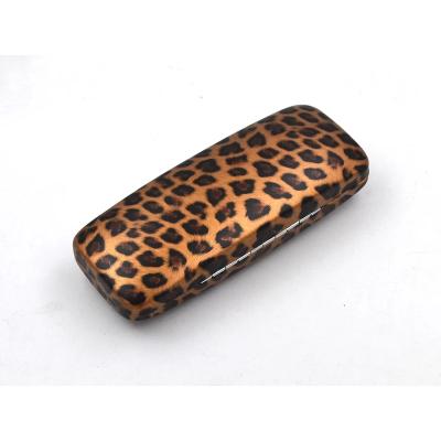 China Leopard Glasses Case Unisex Hard Brown Leopard Glasses Cases, Protective Case For Glasses for sale