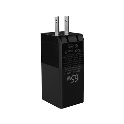 China UniversalÂ   Quick Gan 65w Wall Charger PD Billing Mac Book IPhone IPad Tablet Phone QC3.0 USB GAN Charger for sale