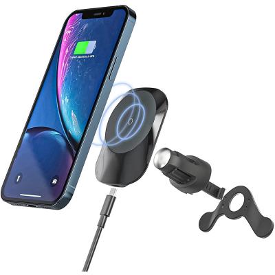 China Magnetic Car Charger 15W Qi Wireless Fast Charging Phone Holder For Samsung S10 S9 Phone 12 Series for sale