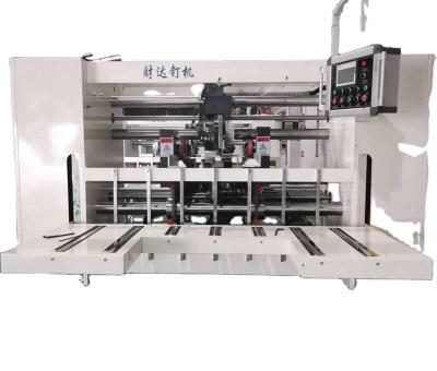 China food & Beverage Plant Guangzhou Caida Factory Direct Supply CD-2500 Semi-automatic Double SD Head Jointed Cardboard Stitching Packaging Forming Machine for sale