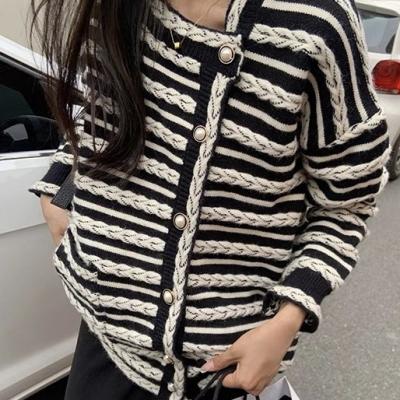 China QUICK DRY Long Sleeve Tops Autumn Winter Women Thick Sweater Knitted Casual Women's Pullovers Trim Fur Cardigans Sweaters for sale