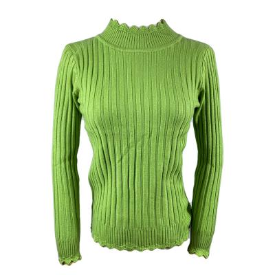 China Breathable Thin Sleeve Sweater Long Ribbed Sweater Women's Fake Neck Knit Pullover for sale