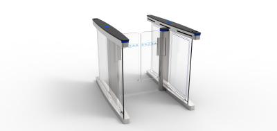 China Hotel Swing Turnstile Gate DC Brushless Servo Motor Glass Turnstile Gate for sale