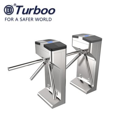 China Semi Auto Waist Height Turnstile / Three Arm Turnstile RFID Card Reader for sale