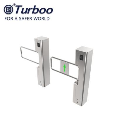 China Stainless Steel Supermarket Swing Gate Turnstile Bi Directional Single Passage for sale