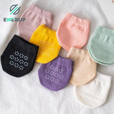 China Spandex Cotton Toe Cover Socks Non Slip Yoga Socks Sponge Cushion for sale