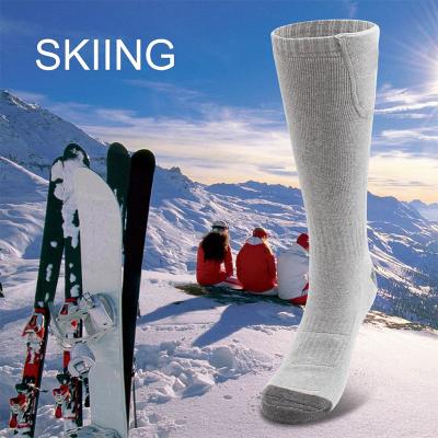 China Battery Electric Heated Socks Waterproof All Weather Mid Length Sock With Hydrostop for sale