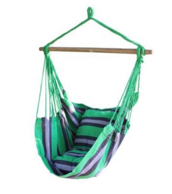 China Comfortable Outdoor Furniture Modern Swing Chair With Wooden For Garden Hanging Chair With Rope For Adult Have Tassel And Cotton Fabric for sale