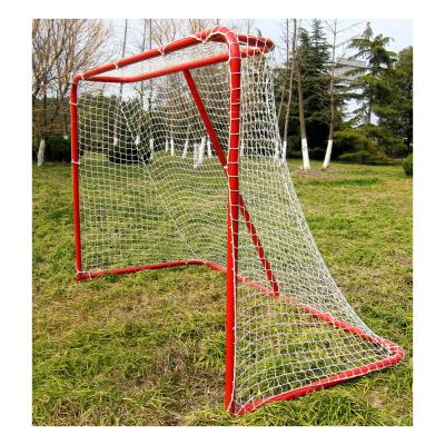 China With a XY-H185A nylon net factory supply customized steel rugby ice hockey goal standard post for kids for sale