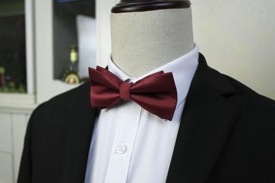 China OEM Custom 100% Polyester Woven Cheap Mens Bow Ties With Your Own Logo for sale