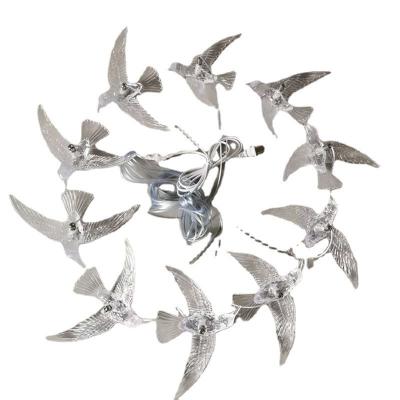 China Atmosphere lamp wedding props ten bird luminescent bird pendant lamp wedding stage ceiling decoration acrylic transparent decoration for sale