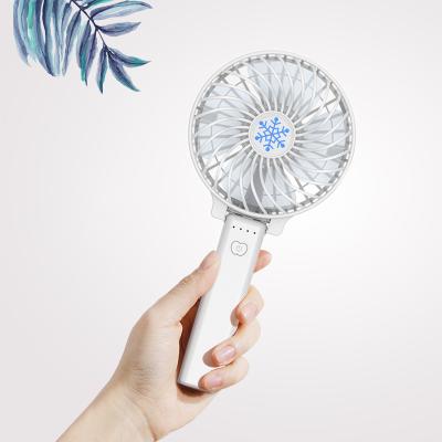 China Portable and Foldable Mini Fan Handled USB Li Ion Battery Adjustable Charging Handheld Portable Fan for sale