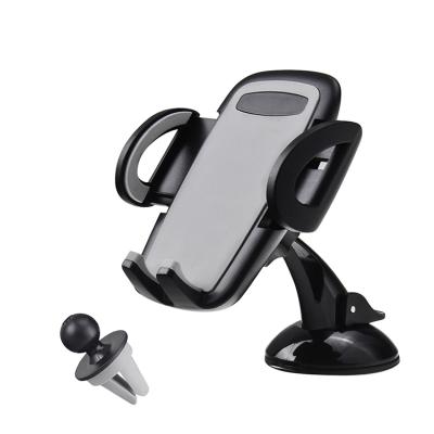 China ABS+PVC+Gel 2 in 1 Car Air Vent Mount Holder Cradle and Dashboard Car Phone Holder for sale