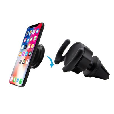 China ABS+PP+PVC Clip Car Mount 360 Rotation Air Vent Mount And Dashboard Sticker Holder for sale