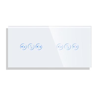 China dimmer panel 4mmtoughened switch in glass curtain special widely used touch design 110-250vac 50-60hz Smart 2g Wifi for sale