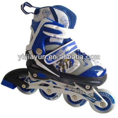 China 2014 Sandwich mesh and PVC leather reinforce aluminum frame roller skate with 4 wheels, popular high quality speed integrated skates for kids for sale