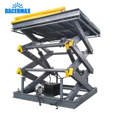 China Building Material Shops Hydraulic Platform Lift Motorcycle Scissor Lift Stationary Cargo Lift for sale