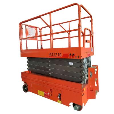 China Hotels Extend Platform Self Propelled Scissor Lift Hydraulic Electric Aerial Work Platform With Battery for sale