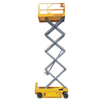 China Hotels RACERMAX 10m Self Propelled Electric Mobile Scissor Man Lift With Battery for sale