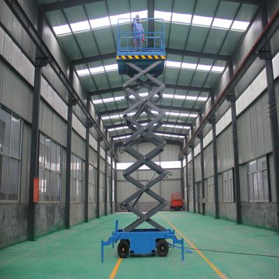 China Plants 18m Height Mobile Mini Electric Scissor Lift For Overhead Working for sale