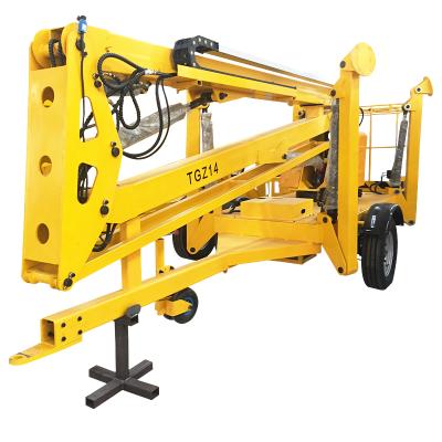 China Building Material Shops 6 Ladder Safe Movable Anti-wind Mini Manually Knuckle Boom Lift for sale