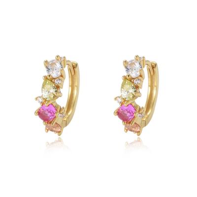 China New Design Fairy Earrings CLASSIC Ladies S925 Sterling Silver Color Zircon Earrings for sale