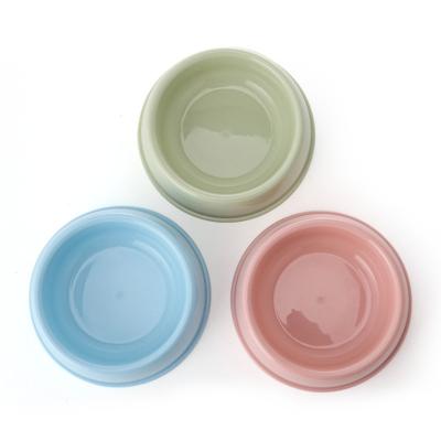 China Wholesale Cheap Viable Single Round Shape Design Color Design Color Pet Bowl Pet Bowl Viable Simple Plastic Dog Bowl for sale