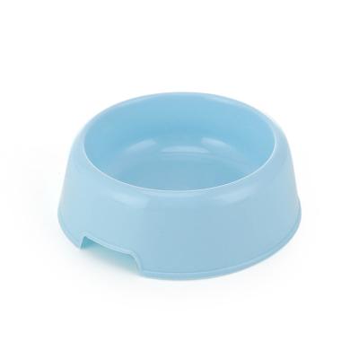 China Blue Round Dog Cat Plastic Bowl Durable Feeder Food Drink Bowl Candy Colors Dish Feeding Bowl for sale