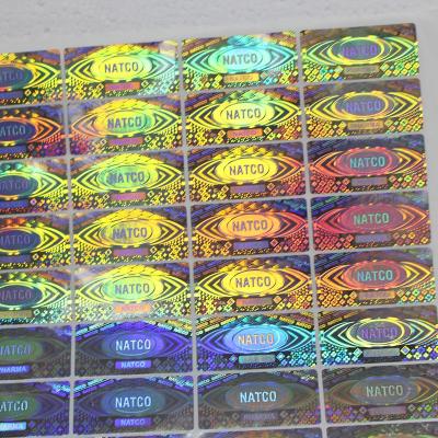 China 3d custom logo hologram sticker security label qr code hologram hologram sticker with serial number for sale