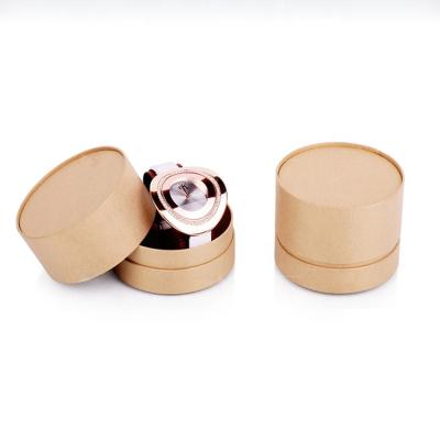 China Recycled Materials Custom Logo Printing Digital Round Watch Box Paper Tube Box For Watch Packaging for sale