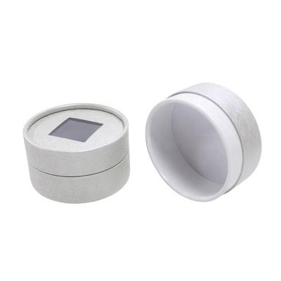 China Recycled Materials Cute Small Gift Packaging Box Small Round Paper Tube Box With Window for sale