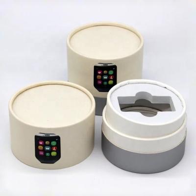 China Custom Recycled Smart Watch Box Packaging Materials Paper Kraft Tube Tube For Cosmetic Gift Storage for sale