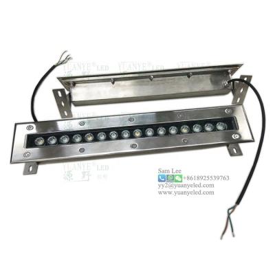 China LANDSCAPE 18w 2700k 15w dmx512 RGBW Underwater Waterproof Led Lighting DC 12v 24v low voltage pool led linear light ip68 for sale