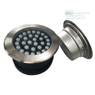 China Waterproof Garden 30w 6000K DC Pool Recessed 12v Underground IP68 Underwater Led Flood Light for sale