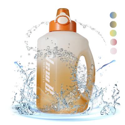 China 2022 Sustainable Drinking Plastic Outdoor Sports Personalized Gradient Motivational Water Bottles With Custom Logo for sale