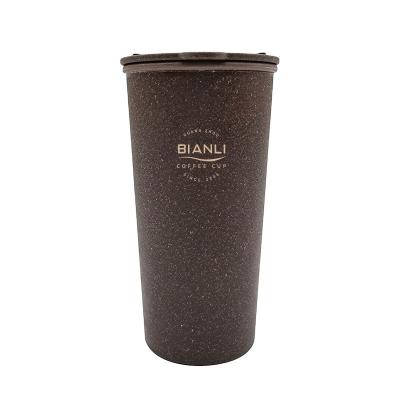 China Hot Selling Sustainable Eco Friendly Portable Camping Double Wall Degradable Coffee Mug for sale