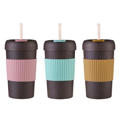 China 13oz Double Wall Sustainable Environmental Sustainable Reusable Degradable Coffee Mug for sale