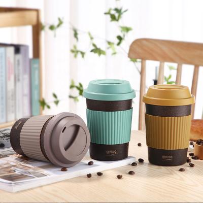 China Wholesale Custom Viable Disposable Coffee Grounds Matte Reusable Double Walled Travel Portable Coffee Cup for sale