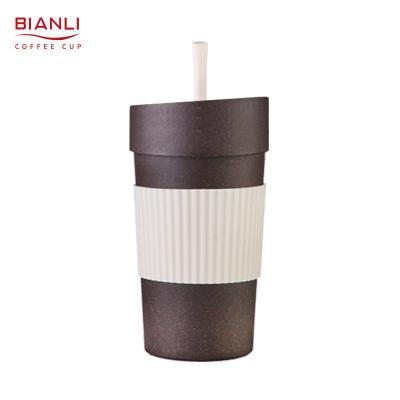 China 13oz Eco Sustainable Environmental Degradable Custom Double Wall Hot Coffee Mug for sale