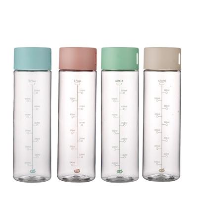 China Customized Viable 23OZ BPA Free Transparent Travel Beverage Portable Student Sports Water Bottle for sale