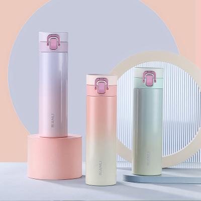 China Haealthy Sustainable Leakproof Double Wall Exterior Portable Unique Vacuum Insulated Stainless Steel Water Bottle for sale