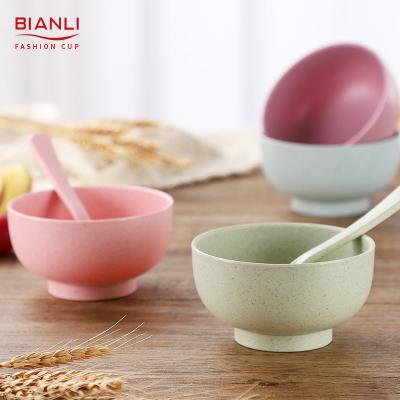 China Safe Bpa Free Disposable Lightweight Dishwasher Set Disposable Cereal Salad Fiber Unbreakable Reusable Plastic Bowls for sale