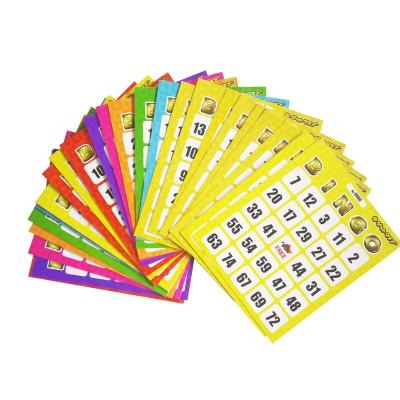 China BINGO Paper Game Cards Bingo Chess Table Paper Game for sale