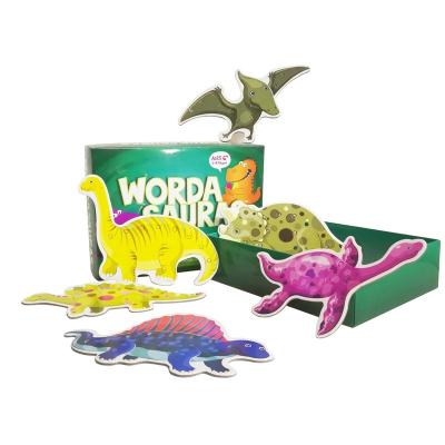 China Sewing Dinosaur Toy Educational Board Game Indoor Cardboard Custom Play Cardboard Paper for sale