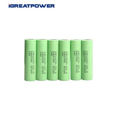 China Vehical 18650 Batteries Li Ion Battery INR18650-15UM 1500mAh 3.7v Electric Rechargeable Vape/Drill/High Power 20Amp for sale