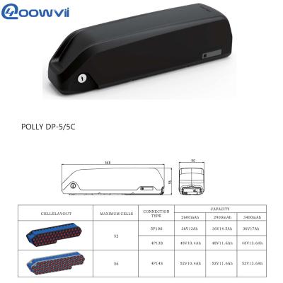 China Machine- Electric Bicycle Ebike Battery 52v 13.6Ah Polly DP5/5C for sale