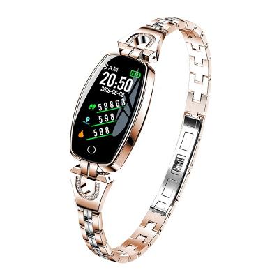 China Touch Screen 0.96 Color Screen H8 Smart Wristband With IP67 Waterproof Heart Rate Blood Pressure Monitor For Women for sale