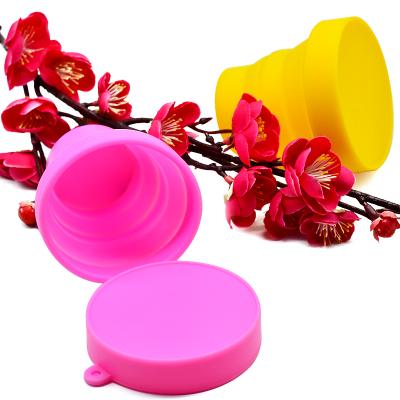 China Period Cups Wholesale OEM Reusable Foldable Period Cups Menstrual Sterilizer 7 Colors Silicone for sale