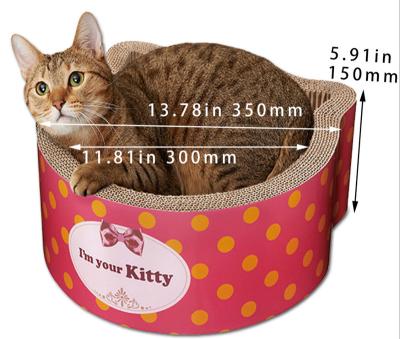 China Viable Icle--IC-0022-Red - Cats Application And Feature Paper Stocked Head Shaped Houses Cardboard Scratching Wholesale Cat Scratcher Box for sale